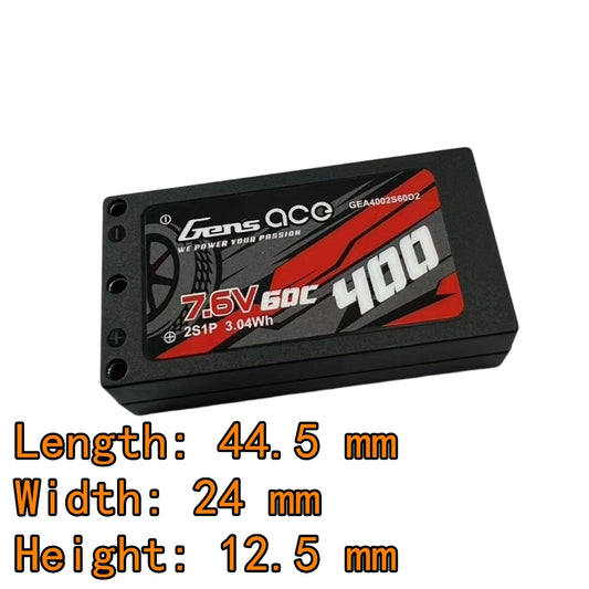 Gens ACE 400mAh 7.6V 60C 2S1P HV LiPo Battery